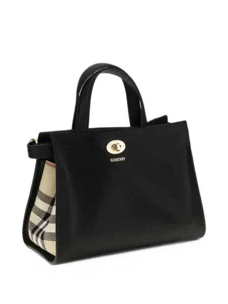 Kostkovaná shopper kabelka Burberry černá