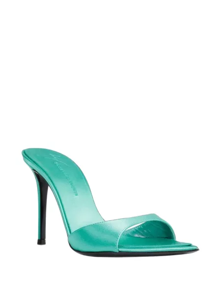 Papuci tip mules Giuseppe Zanotti cu bretele verde