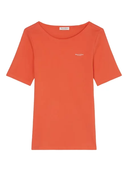 Scurt tricou polo Marc O'polo cu autograf portocaliu