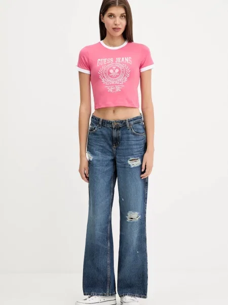 Футболка Guess Jeans рожевий