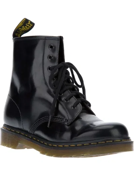 Šněrovací krajkové kotníkové boty Dr. Martens černé