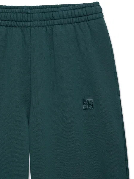 Pantaloni Anine Bing cu broderie verde