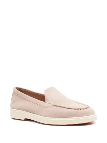 Pantofi loafer Santoni din piele de căprioară