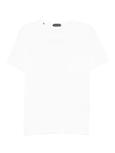 Tricou Tom Ford cu decolteu rotund alb