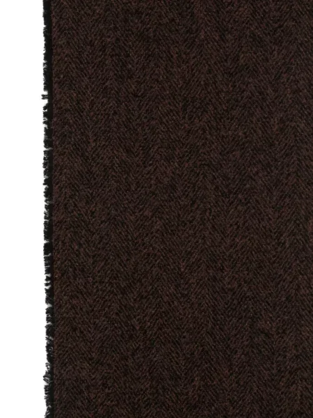 Fular Faliero Sarti cu model herringbone maro