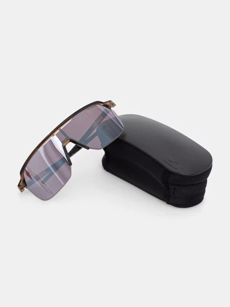 Okulary przeciwsłoneczne Julbo Frequency Spectron HD shiny translu brown/black czarne