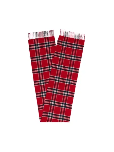 Szal Brooks Brothers wełniana w kratę czerwona