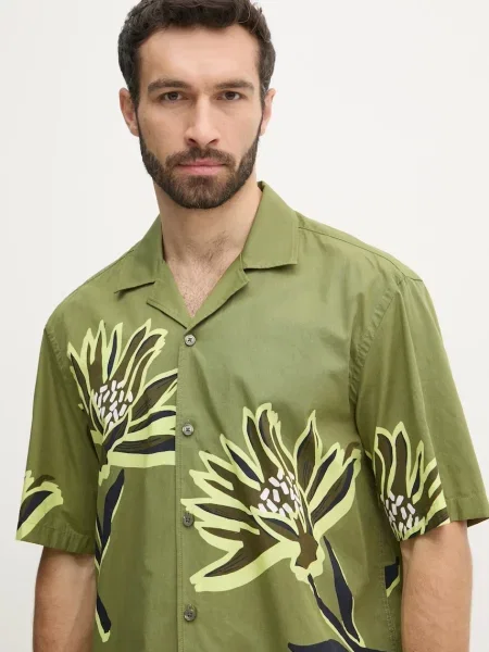 Košile BOSS relaxed zelená