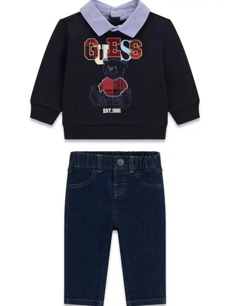 Guess Set bluză și pantaloni din Bleumarin