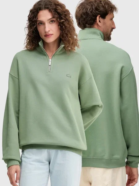 Lacoste pulover bombažen zelena