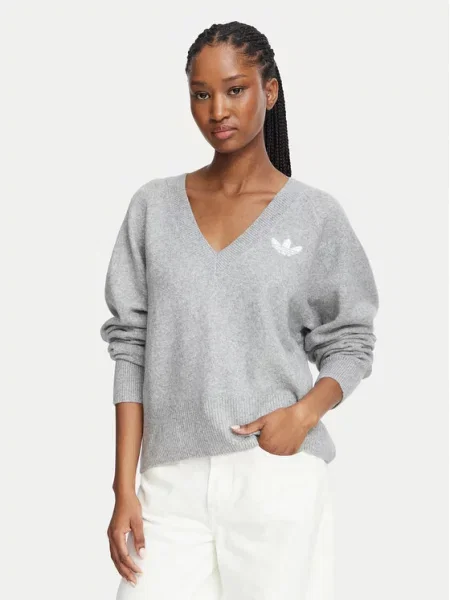 Adidas Originals sweter Essentials Knit szary