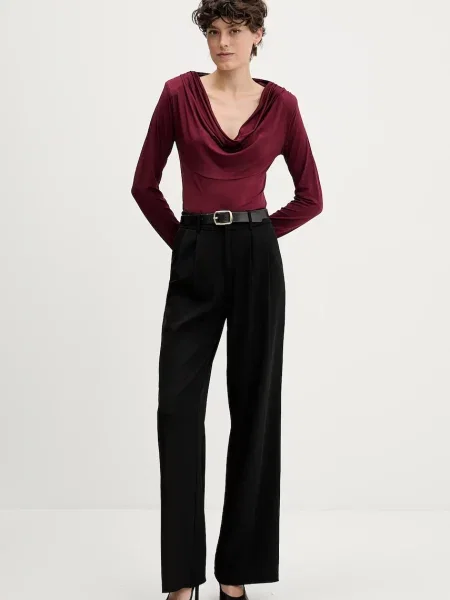 Блузка Pedro del Hierro однотонна бордовий