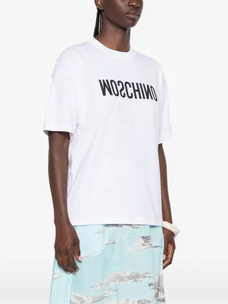 Póló Moschino nyomtatás fehér