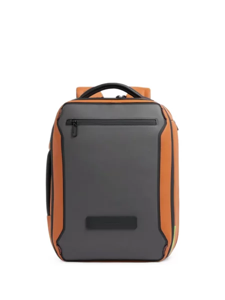 Rucsac Piquadro cu autograf portocaliu