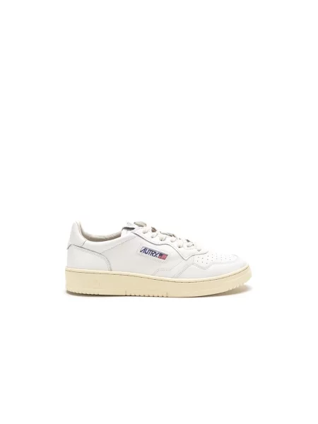 Sneakers Autry Medalist Low Man Leat/ Leat Wht/ Wht EUR 41 białe