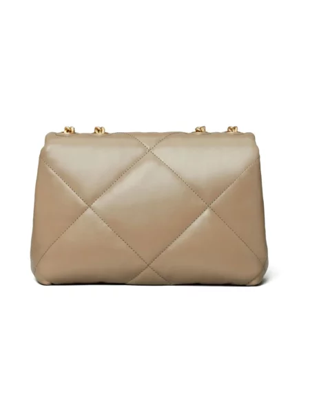 Torebka crossbody Tory Burch skórzana biznesowa beżowa