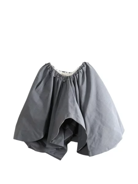 Fustă midi Comme Des Garçons Tao asimetrică drapată gri