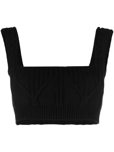 Cropp top The Attico tricotate negru
