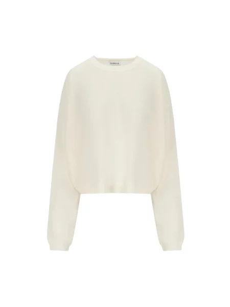 Lniany sweter Marella biały