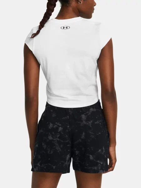 Dámske tréningové tričko Under Armour Project Underground Cap white/black biela