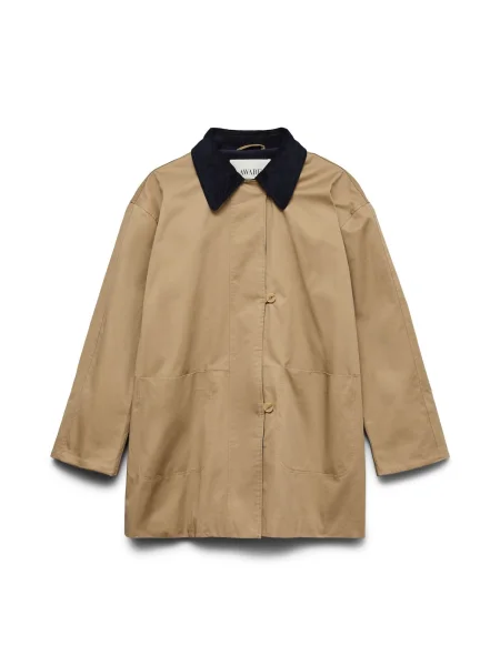 VERO MODA Palton de primăvară-toamnă AWVickey maro deschis negru