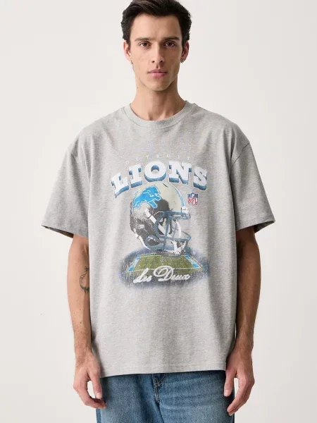 Les Deux T-shirt x Detroit Lions szara