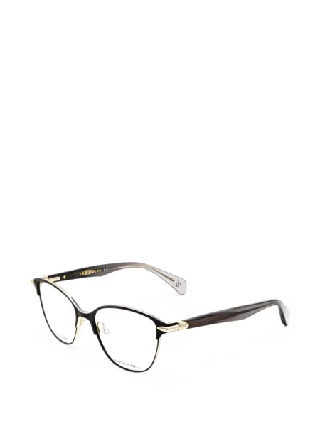 Ochelari de soare Rag & Bone Eyewear cu imprimeu geometric negru