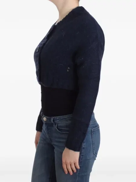 Decupat cardigan John Galliano albastru
