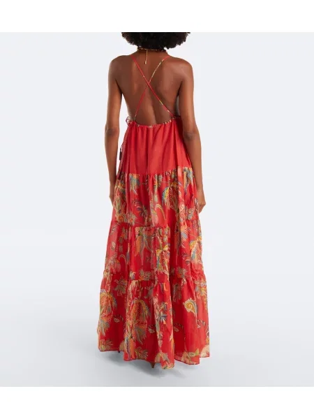 Rochie maxi Etro cu imagine roșu