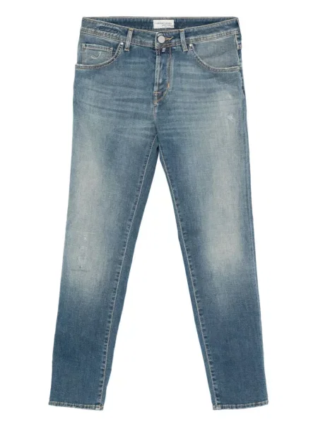 Džíny Jacob Cohen s oděrkami modré