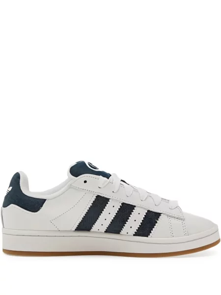 Pruhované tričko Adidas s autogramem s výstřihem do v černé