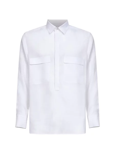 Polotričko D4.0 s našívanými kapsami bílé