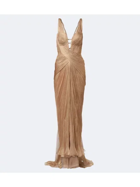 Rochie Maria Lucia Hohan de mătase bej