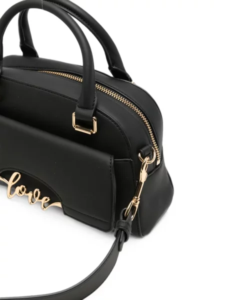 Shopper kabelka Love Moschino s autogramem černá