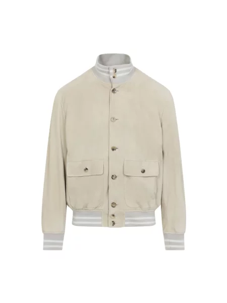 Kurtka bomber Ralph Lauren zamszowy beżowy