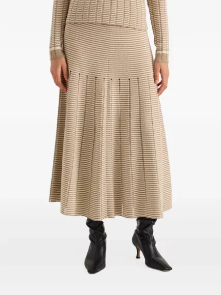 Fustă midi Proenza Schouler White Label cu dungi alb