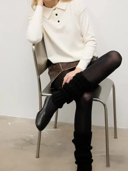 Гетри з вовною Answear.LAB чорний