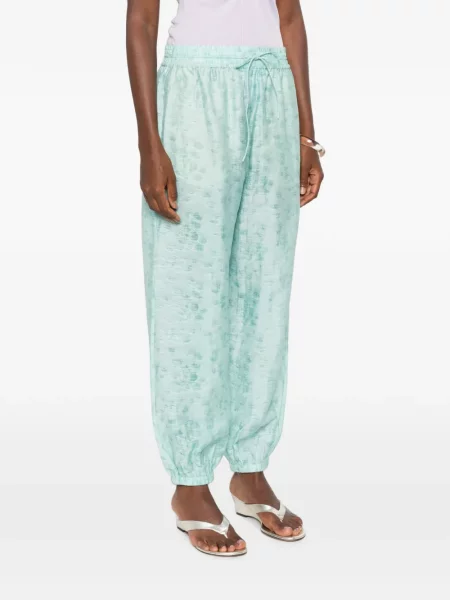 Pantaloni Christopher Esber din jacard verde