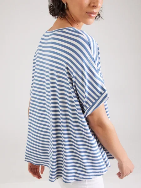 Zwillingsherz Tricou supradimensional albastru alb