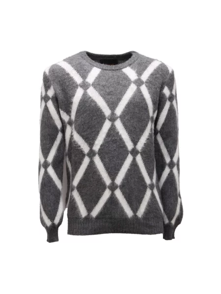 Sweter Officina36 wełniany szary