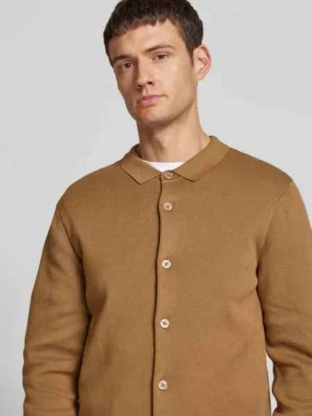 Kardigan z kołnierzykiem polo model ‘WILLY’ Casual Friday