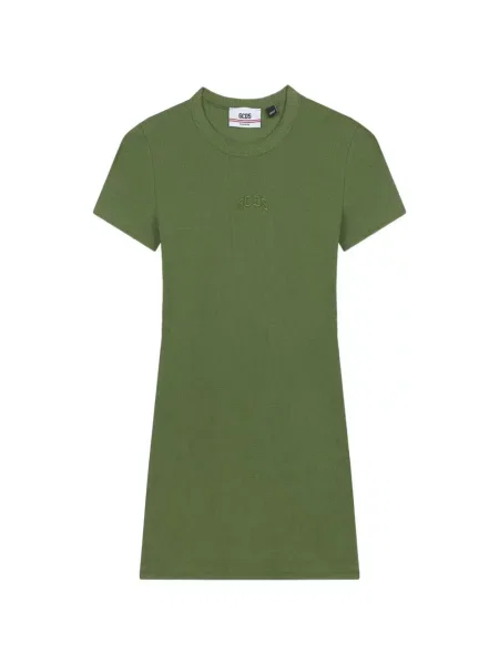 Rochie mini Gcds cu autograf verde