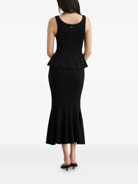 Top Toccin evazat negru