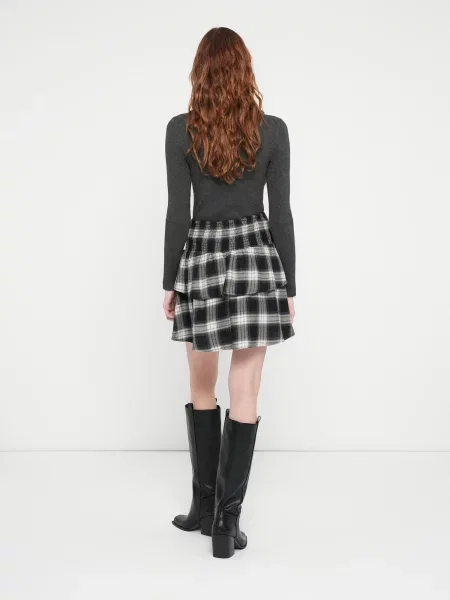 VERO MODA Fustă bej deschis negru