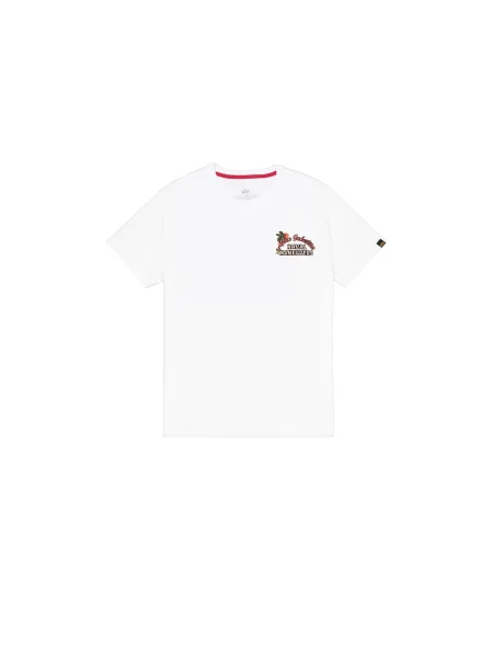 ALPHA INDUSTRIES Tricou Naval pielii / albastru deschis / galben alb