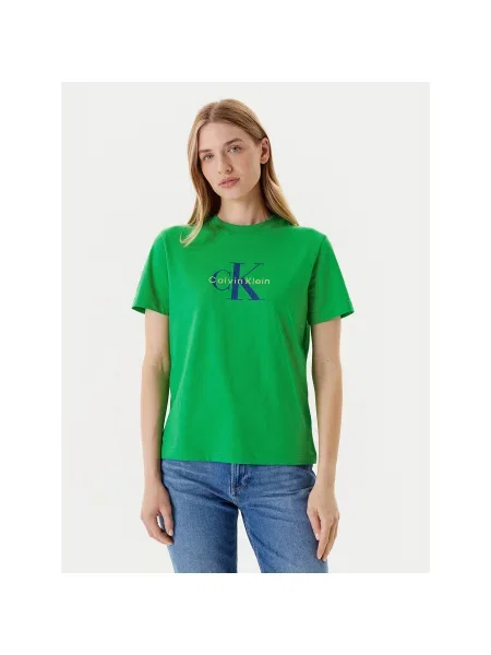 Calvin Klein Jeans Majica Hero Classic Regular Fit zelena