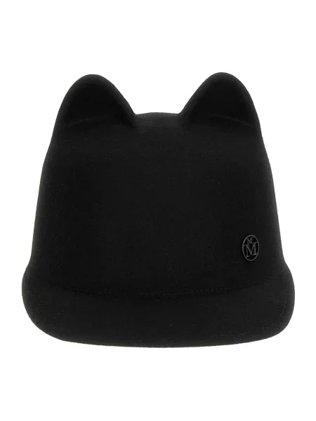 Czapka z daszkiem Maison Michel filcowa czarna