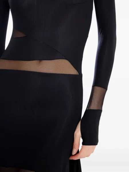 Rochie maxi Amir Slama transparente de costum negru