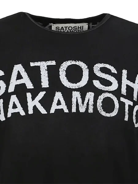 Tricou Satoshi Nakamoto lung negru