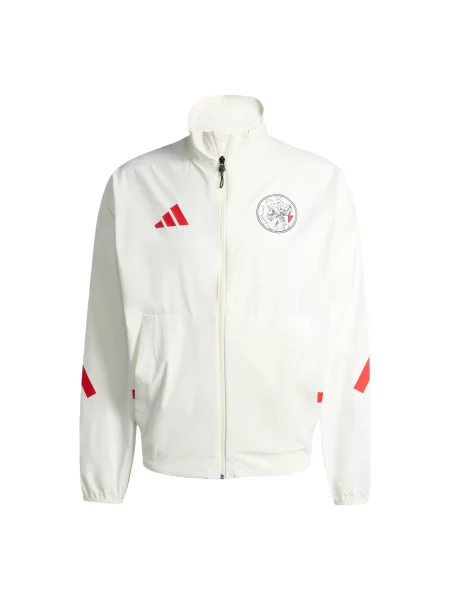 ADIDAS PERFORMANCE Sportovní bunda Ajax Amsterdam Z.N.E. Anthem / offwhite červená